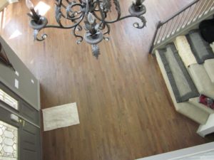 Aerial view of wooden flooring in home