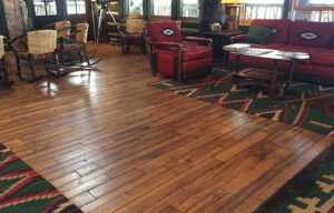 Commercial wooden flooring installed by Pryor Floor