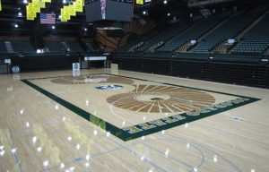 Colorado Buffaloes gymnasium with wooden flooring installed by Pryor Floor