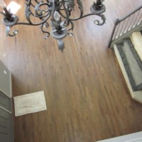 Aerial view of wooden flooring in home