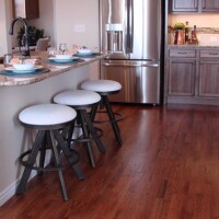Home with cherry wood floors