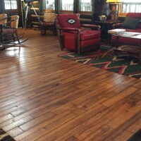 Commercial wooden flooring installed by Pryor Floor