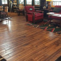Commercial wooden flooring installed by Pryor Floor