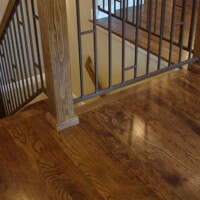 Wooden floor for staircase landing by Pryor Floor